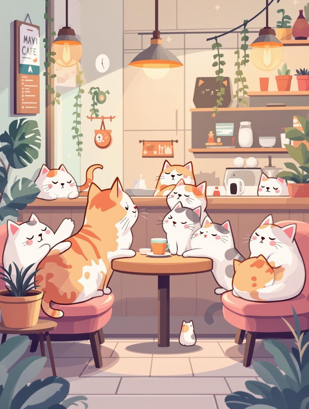 韩国网络短剧 猫咪咖啡馆的午后 - 治愈日常动漫短剧